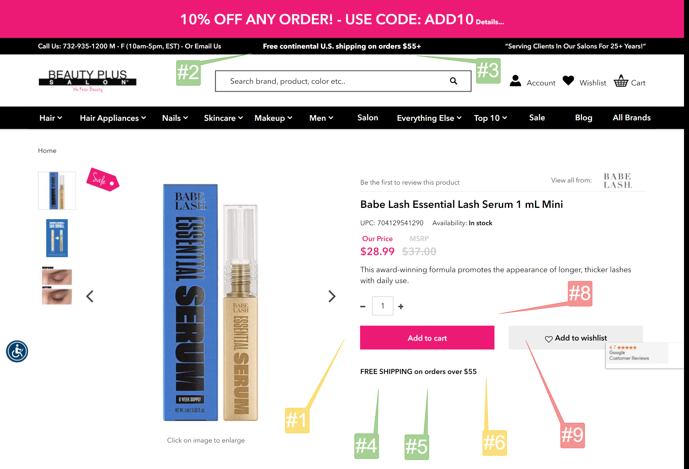 Beauty Plus Salon Ordering & Delivery